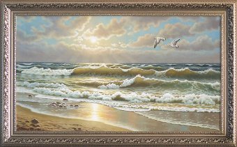 Painting "Sunrise: Original Oil on Canvas" by painter Andrey Sobolev oil canvas at Jose Art Gallery