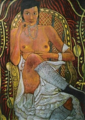 Malarstwo "Erotyka: Eksploracja ekspresji zmysłowej", malarz Barindam Bose technika mieszana papier w Jose Art Gallery