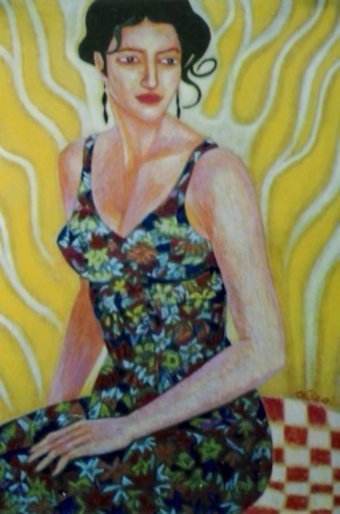 Живопись "Сарбани", живописец Barindam Bose смешанная техника бумага в Jose Art Gallery