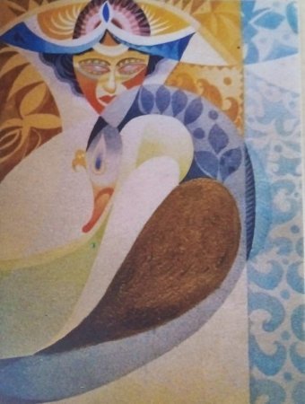 Malerei "Prinz und Schwan", maler/-in Barindam Bose Aquarellfarbe Papier in der Jose Art Gallery