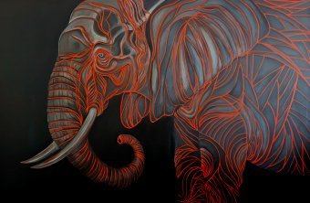 Живопись "Linhas da Memória: Poder e História", живописец Azelina Evangelista чернила холст в Jose Art Gallery