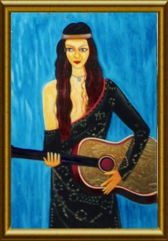 Malerei "Blaue Lagune", maler/-in Barindam Bose Acryl Leinwand in der Jose Art Gallery