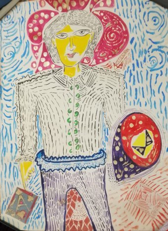 Живопись "Маг", живописец Barindam Bose смешанная техника бумага в Jose Art Gallery