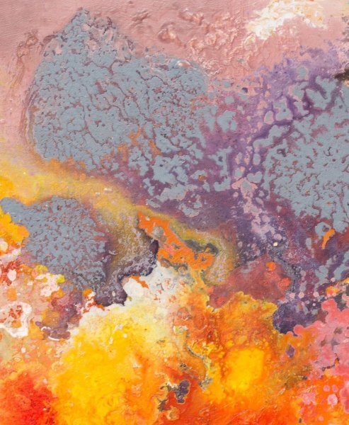 Дополнительное изображение 2: Абстракционизм Цветочный Живопись "Солнечная буря" живописец Alena Kuznetsova смешанная техника холст 