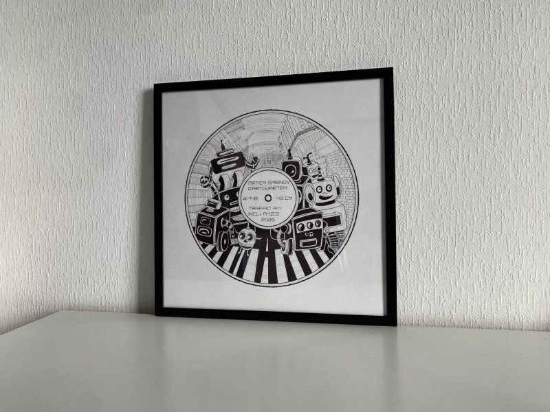 Дополнительное изображение 1: Абстракционизм Городской пейзаж Графика "Traffic A1. Роботы и урбанистический ритм" иллюстратор #artdjartem чернила бумага 