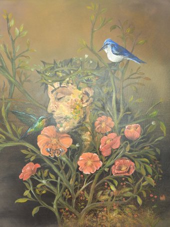 Живопис "Між колючками та квітами", живописець Azelina Evangelista чорнило холст в Jose Art Gallery