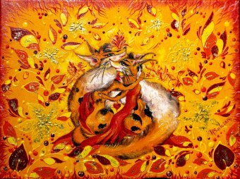 Живопись "Магия Лиса. Волшебный Мир Фантазии", живописец Hanna Soloviova смешанная техника холст в Jose Art Gallery