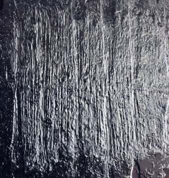 Malarstwo "Srebrny Pęknięty: Abstrakcyjny Projekt Wnętrz", malarz Machnolga akryl plastik w Jose Art Gallery