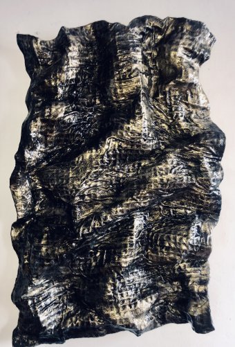 Sculpture "Waves of Bronze Abstract Design" by sculptor Machnolga Mixed method at Jose Art Gallery