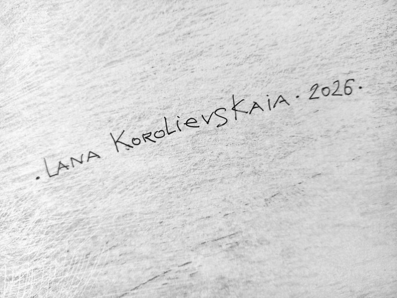 Additional view 10: Figurative Portrait Drawing Getting Used to Wings by illustrator Lana Korolievskaia ink cardboard 