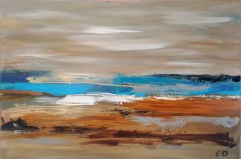 Живопись "Прибрежная встреча", живописец Eddie Davidov акрил холст в Jose Art Gallery