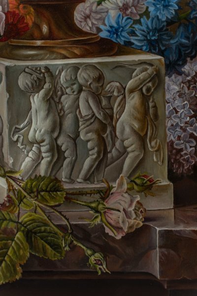 Additional view 2: Realism Still-Life Painting Timeless Beauty Realism Still Life by painter Valentyna Ivanova oil canvas 