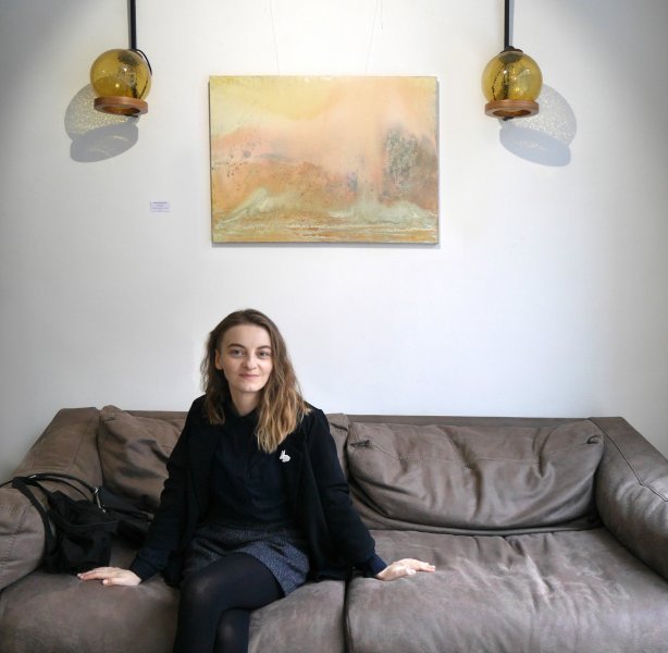 Additional view 2: Abstract Landscape Painting Field of Dream 2 by painter Alena Kuznetsova mixed method canvas 