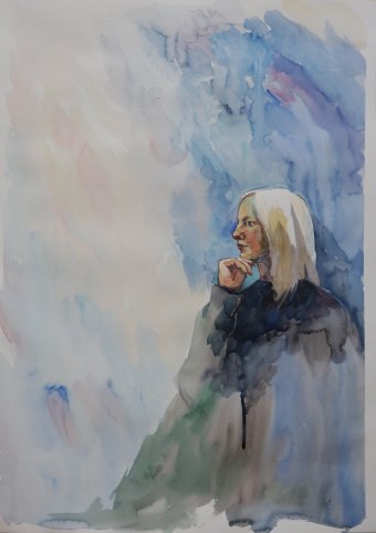 Живопис "Простір, який я майже втратила: Подорож у глибини жіночності", живописець Олена Лотоцька акварель папір в Jose Art Gallery