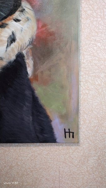 Additional view 2: Realism Animal Painting Don't be afraid, I'm with you! by painter Natali Shevale acrylic canvas 