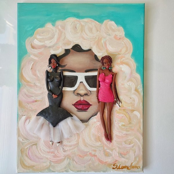 Дополнительное изображение 6: Современное искусство Портрет Живопись "FentyVision: Сила внутреннего видения" живописец Anna Solomiana смешанная техника холст 