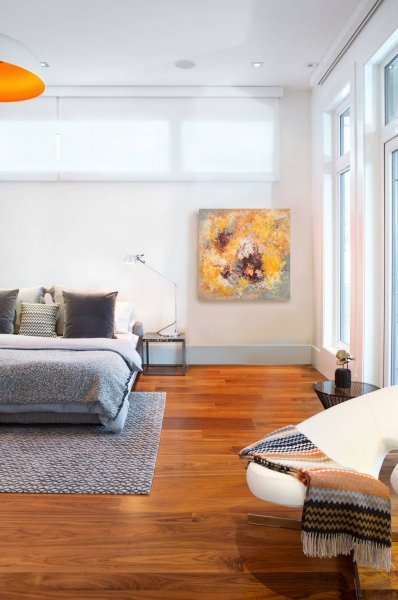 Additional view 3: Abstract Flower Painting Autumn Textured by painter Alena Kuznetsova mixed method canvas 