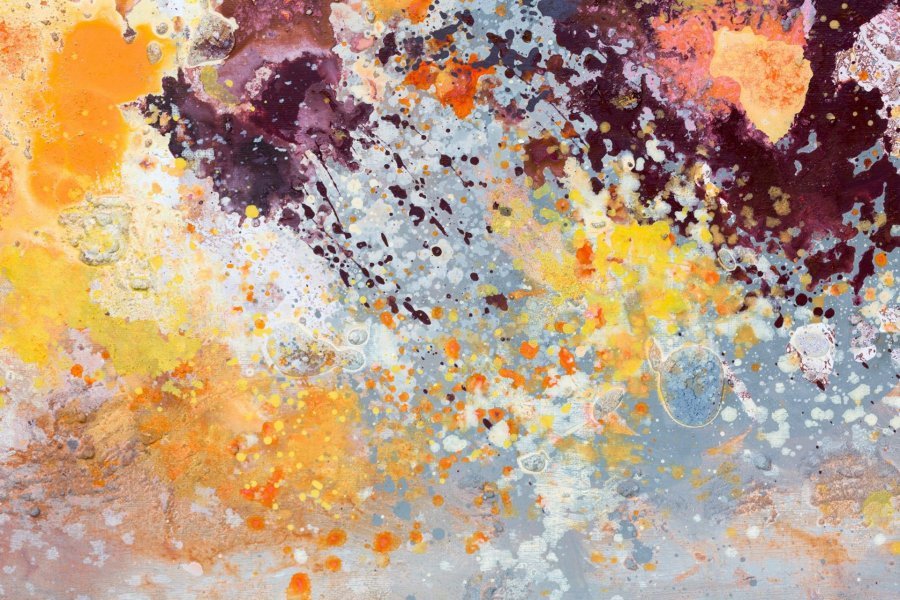 Additional view 5: Abstract Flower Painting Autumn Textured by painter Alena Kuznetsova mixed method canvas 