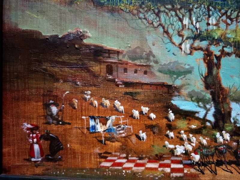 Additional view 2: Conceptual Landscape Painting A place to escape (escape). by painter Serhiy Roy oil canvas 