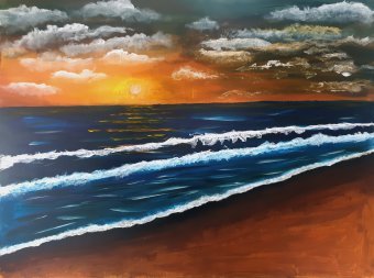 Живопись "Последний свет", живописец Eddie Davidov акрил холст в Jose Art Gallery