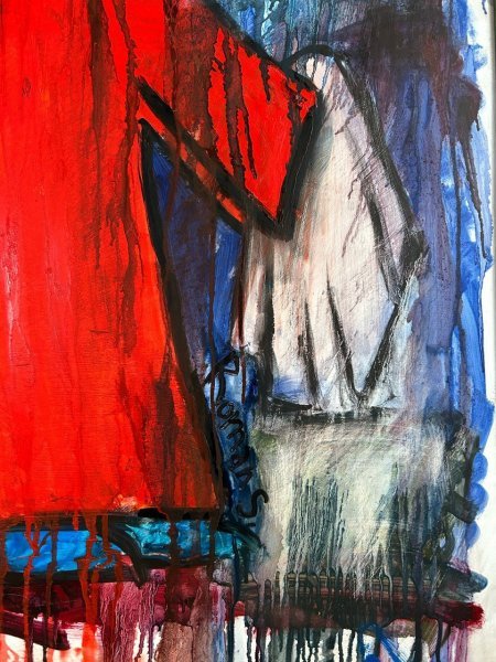 Additional view 1: Avant-garde Genre Painting Loop by painter Sophie Roman oil wood 