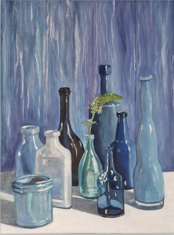 Malarstwo "Odbicia w szkle", malarz Kateryna Martynets pastel płótno w Jose Art Gallery