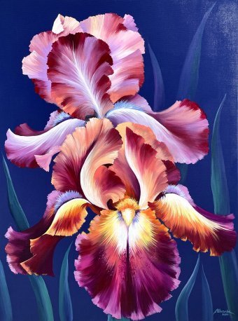 Painting "Quiet Intimacy" by painter Anna Shkolik acrylic canvas at Jose Art Gallery