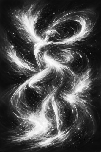 Digital Art "Dance of Light" by digital artist Justyna Obrycka at Jose Art Gallery