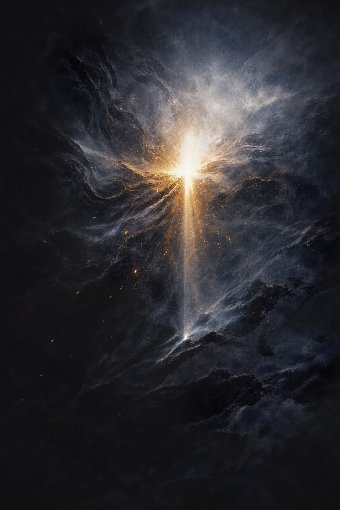 Arte digital "Nascimento da Luz", artista digital Justyna Obrycka na Jose Art Gallery