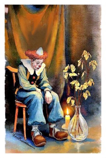 Живопис "Зів'ялі посмішки", живописець tess акварель папір в Jose Art Gallery