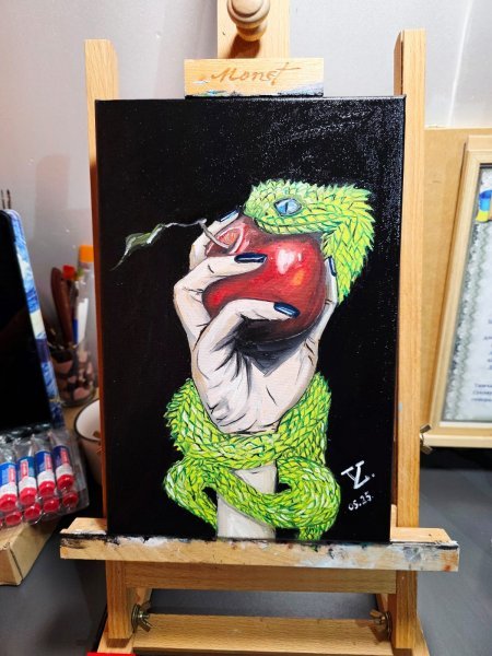 Temptation Drawing - VIKTORIA LOPATIUK - Jose Art Gallery