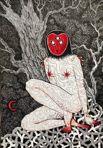 Графіка "Нічна варта", ілюстратор Nata Bene чорнило папір в Jose Art Gallery