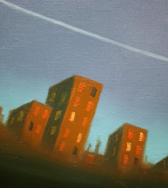 Additional view 2: Impressionism Genre Painting Juggler by painter Serhii Voichenko oil canvas 