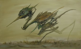 Pittura "Sfidare la gravità", pittore Ed Schaap olio tela alla Jose Art Gallery