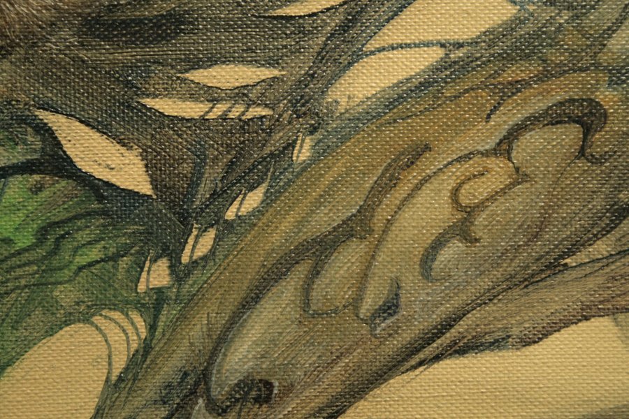 Additional view 2: Surrealism Animal Painting Defying Gravity by painter Ed Schaap oil canvas 