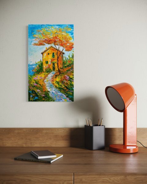 Additional view 5: Impressionism Landscape Painting Sunlit Shelter by painter Vladyslav Durniev oil canvas 