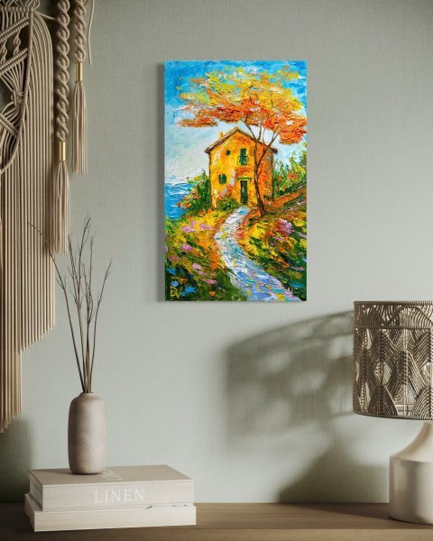 Additional view 6: Impressionism Landscape Painting Sunlit Shelter by painter Vladyslav Durniev oil canvas 