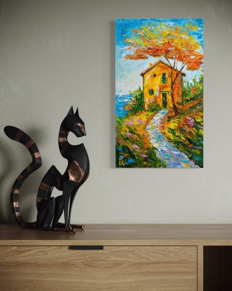 Additional view 7: Impressionism Landscape Painting Sunlit Shelter by painter Vladyslav Durniev oil canvas 