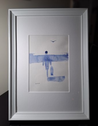 Pittura "Viaggio", pittore Luba Micinska acquerello carta alla Jose Art Gallery