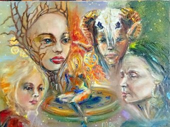 Painting "Awakening of spring" by painter Irina Dashkina oil canvas at Jose Art Gallery