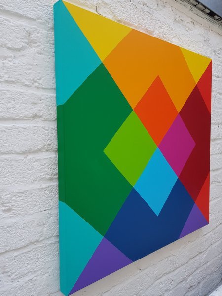 Additional view 1: Abstract Miniature Painting 20240608 by painter ARTUS acrylic canvas 