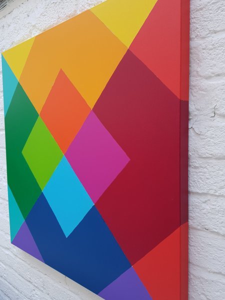 Additional view 2: Abstract Miniature Painting 20240608 by painter ARTUS acrylic canvas 