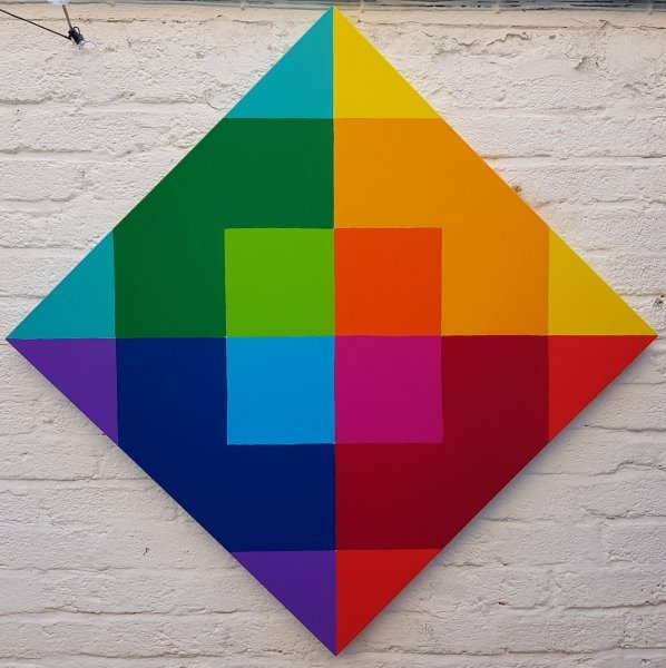 Additional view 4: Abstract Miniature Painting 20240608 by painter ARTUS acrylic canvas 