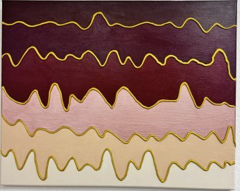 Painting "Klubnichnoe Morojenoe – Teksturnoe Vdohnovenie" by painter Cathrine de Niss acrylic canvas at Jose Art Gallery