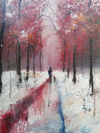 Pintura "Camino a través de la memoria.", pintor Alec Brisac acrílico lienzo en Jose Art Gallery