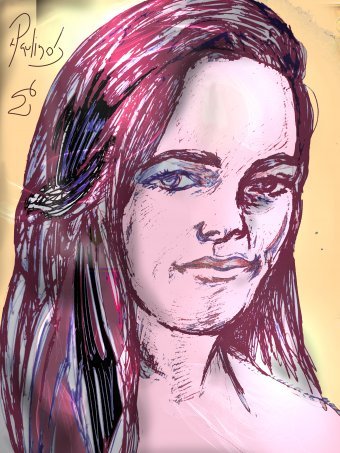 Desenho "LaRose", ilustrador DPaulinos lápis de cera papel na Jose Art Gallery