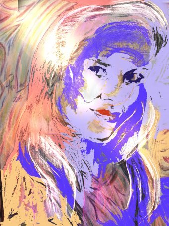 Digital Art "Blaue Schönheit" by digital artist DPaulinos at Jose Art Gallery