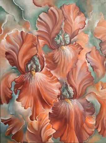 Grafika "Marmurowy Kwiat", ilustrator Sana Svitla olej płótno w Jose Art Gallery