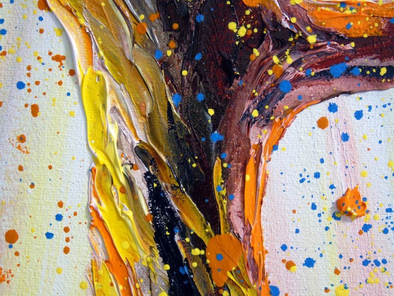 Additional view 2: Abstract Interior Painting Roots of Love by painter Olha Darchuk oil canvas 