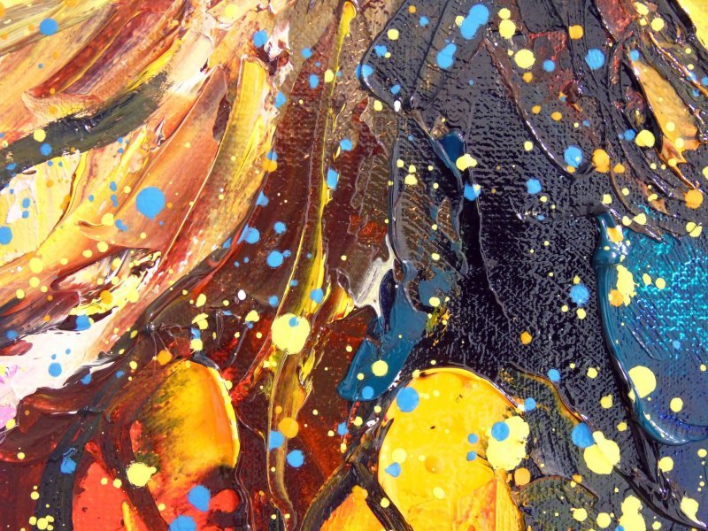 Additional view 3: Abstract Interior Painting Roots of Love by painter Olha Darchuk oil canvas 